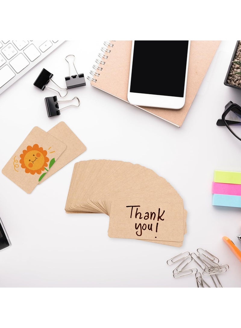 Winner Mini Note Cards, 3.5'x2.1', 200 Pack, Blank, Kraft Paper - Image 2