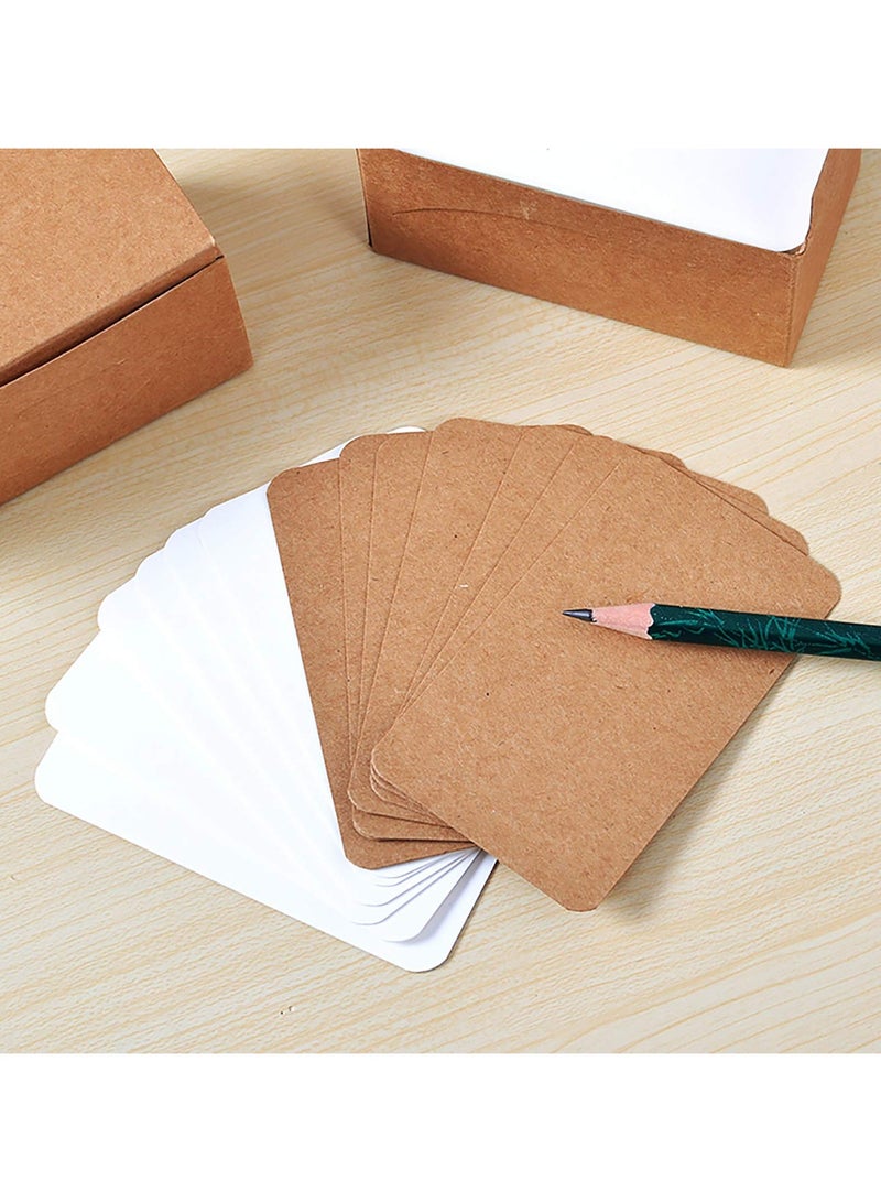 Winner Mini Note Cards, 3.5'x2.1', 200 Pack, Blank, Kraft Paper - Image 4