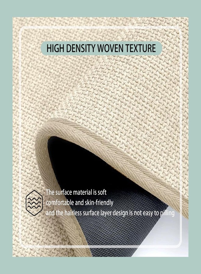 YCT Non-Slip Woven Bath Mat, 17"x27" Super Absorbent Foot Mat for Bathroom, Quick Dry Bath Mat for Washroom Floor, Dark Grey - Image 3