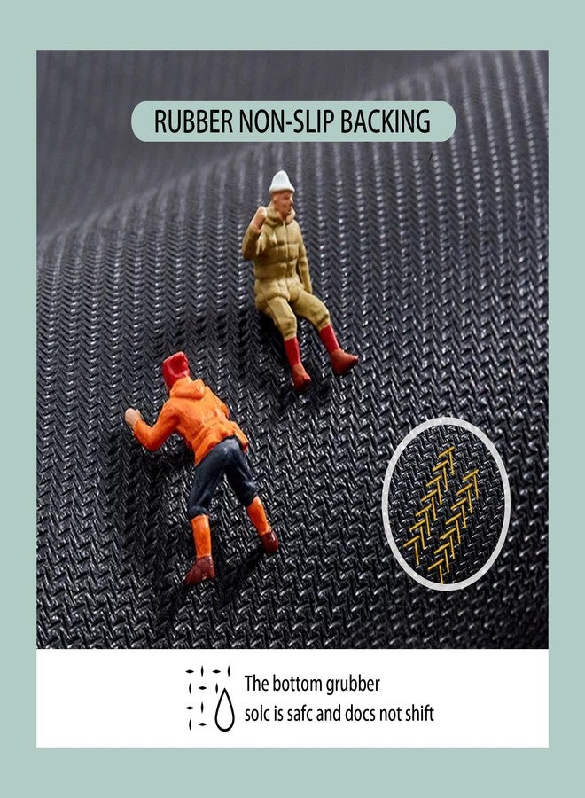 YCT Non-Slip Woven Bath Mat, 17"x27" Super Absorbent Foot Mat for Bathroom, Quick Dry Bath Mat for Washroom Floor, Dark Grey - Image 4