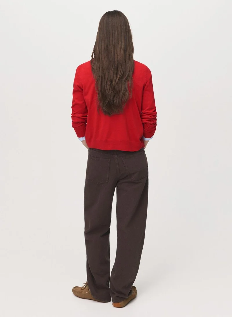 مانجو V-neck knitted cardigan
