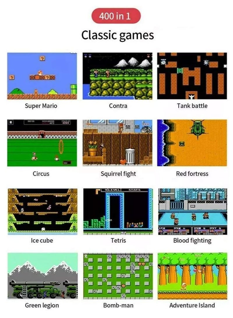 ELTRAZONE "PRIME TECH™ 400-in-1 SUP Game Box Plus – Mini Portable Retro Console, Upgraded Version (White)" - Image 3