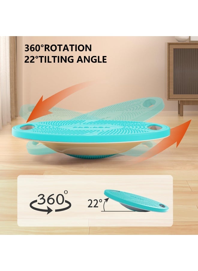 PROIRON Balance Board, Round Balance Trainer Board Wobble Board Exercise Balance Stability Trainer Portable Core Training Board with 360 Rotation for Stability Training, Full Body Exercises - Image 5