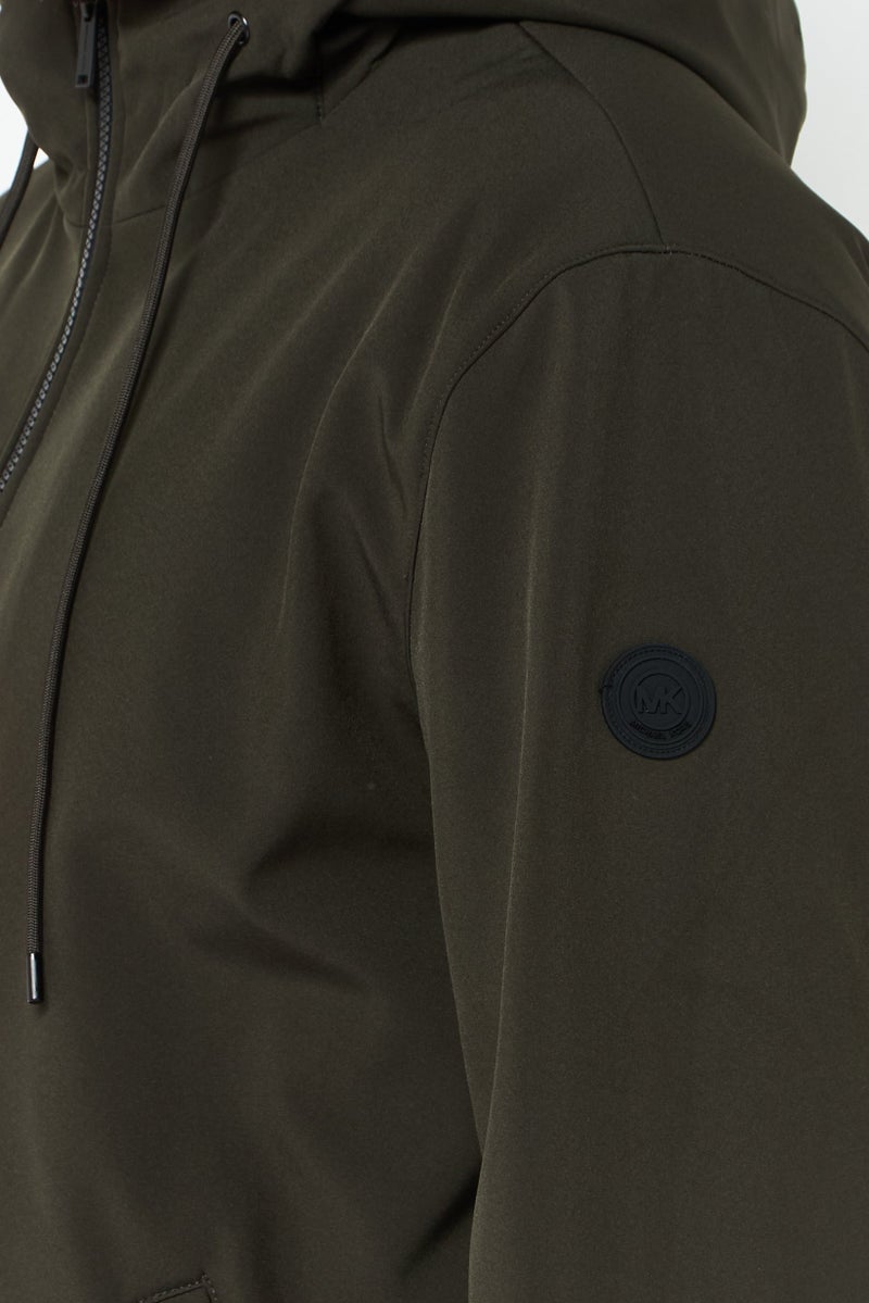 Michael Kors Men Brand Logo Hooded Parka Jacket, Olive - Image 3