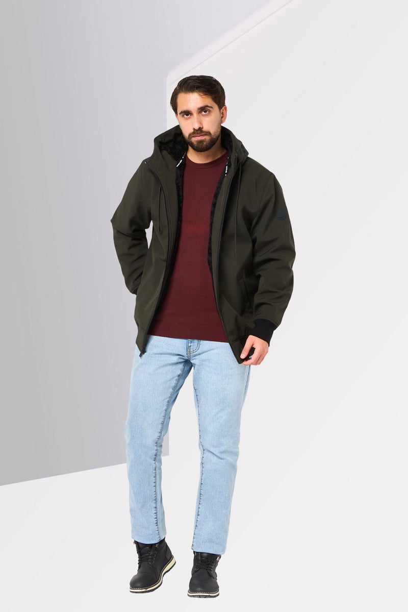 Michael Kors Men Brand Logo Hooded Parka Jacket, Olive - Image 2