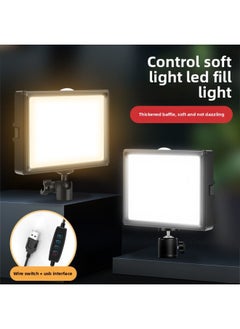 General Light Supplement Studio Live Broadcast Dedicated Small Desktop Lighting Room Photo Layout Soft Light Professional Led Square Lamp-Specifications:Desktop Model (stretch Height 28cm) + Dual Camera Pos  - Image 4