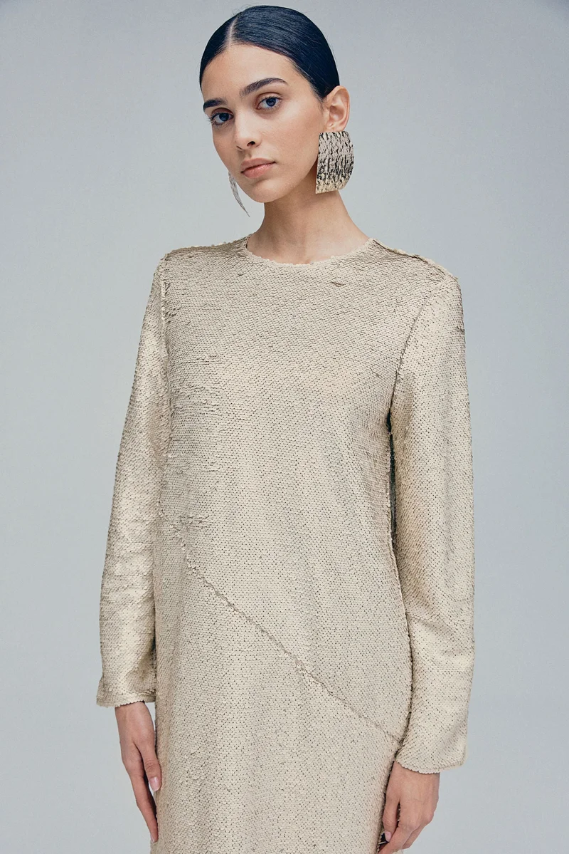 H&M Sequined maxi dress