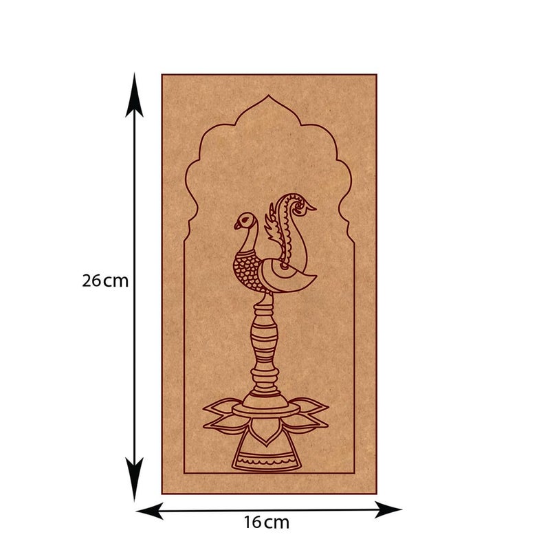 Wrapping Studio MDF Board for Lippan Art - Pre-Marked Bird Design Cutouts for Craft, Painting, DIY Projects - Eco-Friendly MDF Wood, 26x16 cm, Ideal for Creative Gift Ideas - Image 2