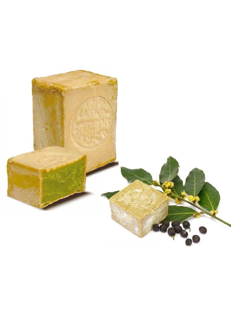 Generic Odorless Natural Aleppo Laurel Soap Cube Handmade From Natural Ingredients Useful For Skin Care Rich In Olive And Laurel Oils Suitable For Bathing Washing Body Face Hands Hair Free Of Perfume Foaming Materials  - Image 1