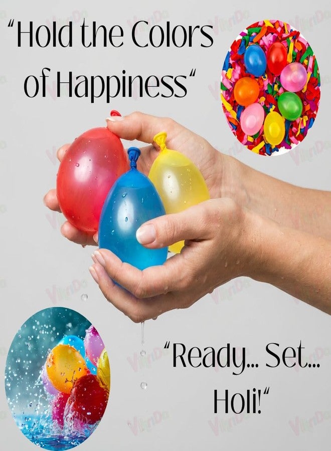 VikriDA Fill And Tie Magic Water Balloons For Holi - Non Toxic Holi Water Balloons Multicolor, 500 Pcs Magic Balloons. - Image 3
