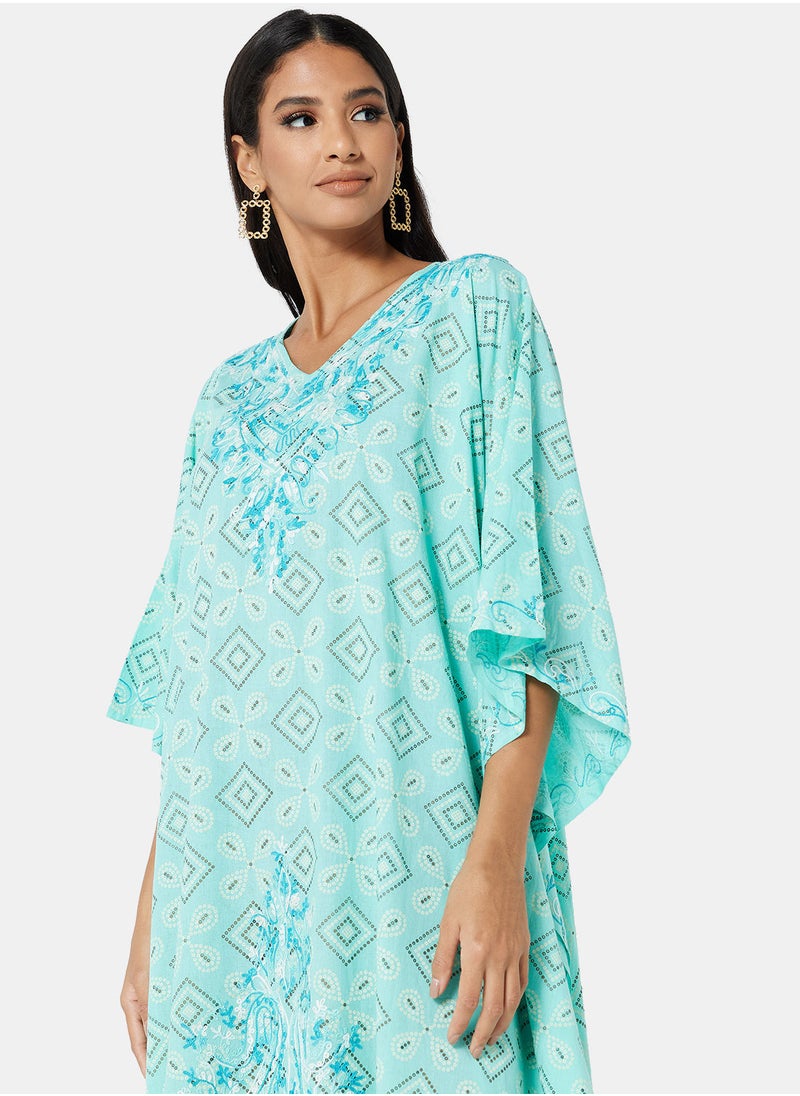 ARABIAN CLOSET EMBROIDERED KAFTAN  - Image 4