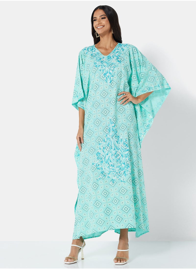 ARABIAN CLOSET EMBROIDERED KAFTAN  - Image 1