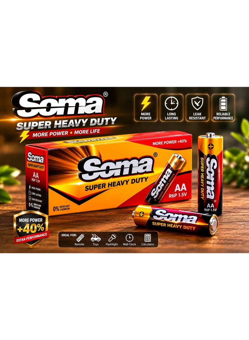 Soma Super Heavy Duty AA 1.5V Batteries – More Power, Longer Life - Image 1