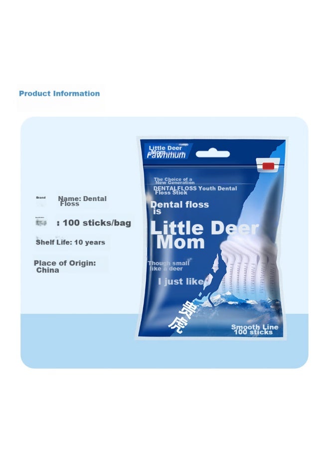 Fawnmum Xiaolumama Oral High-smooth Family Pack Dental Floss Picks, 300 Pieces, Portable Box For Easy Carrying - Image 4