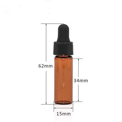 Furnido Amber Dropper Bottle,1 Dram (4ml) 15 Pack,Glass Eye Dropper Refillable Essential Oil Vials Perfume Sample Test Bottle With Pure Dropper Tubes&Black Screw Cap Travel Cosmetic Container - Image 4