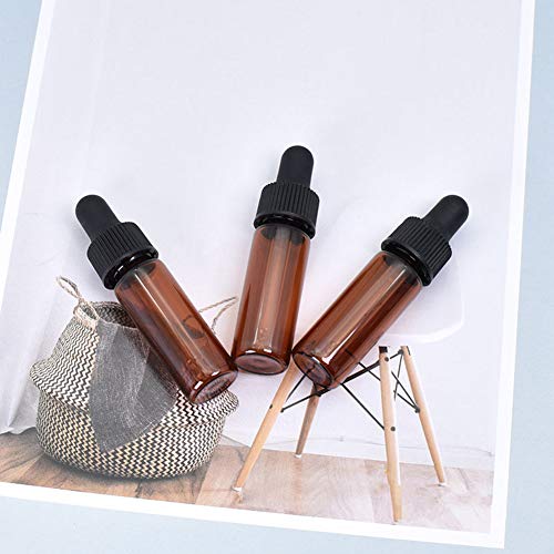 Furnido Amber Dropper Bottle,1 Dram (4ml) 15 Pack,Glass Eye Dropper Refillable Essential Oil Vials Perfume Sample Test Bottle With Pure Dropper Tubes&Black Screw Cap Travel Cosmetic Container - Image 5