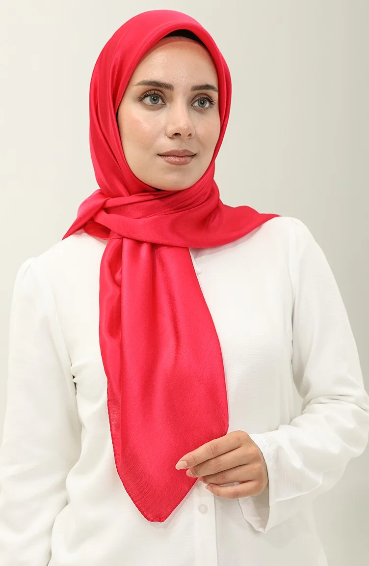 Sefa Merve Evening Dress Jan Jan Scarf 2025-22 Dark Fuchsia