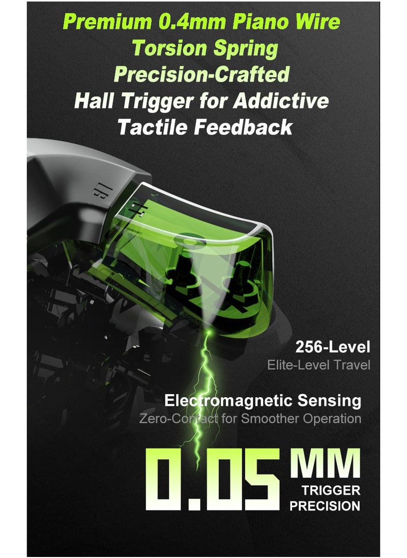 General - Classic Wireless Gamepad PXN P5 Bluetooth Gaming Controller 0 Deadzone One-Button Wake Up 1000Hz Hall Effect Joystick 256 Level Hall Effect Trigger 1000mAh Battery 6-Axis Gyroscope for Steam / Switch / PC / Android / iOS Black - Image 1
