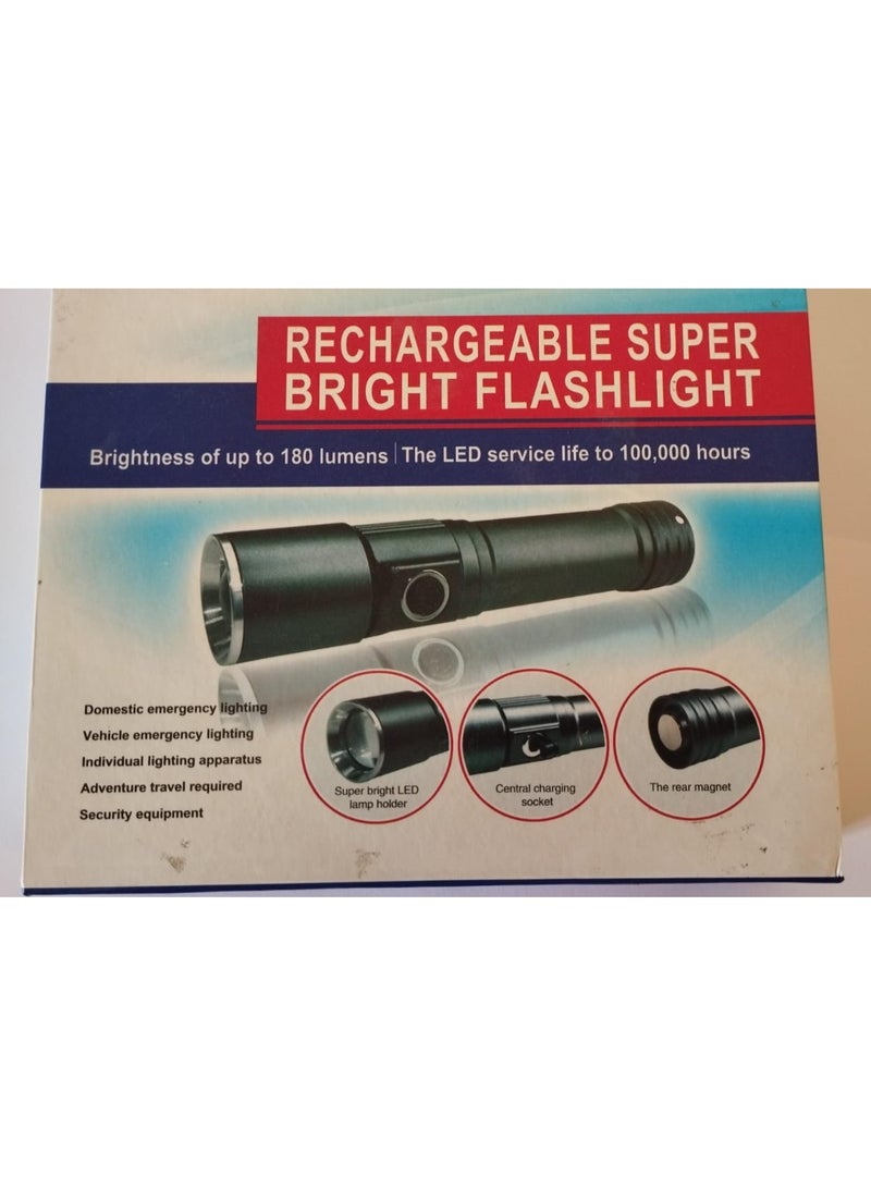RECHARGEABLE SUPER BRIGHT FLASHLIGHT - Image 1