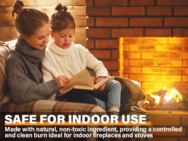 HGD Fire Starter(32pcs), Natural Charcoal Starters, Firestarters for Indoor Fireplace, BBQ, Campfire, Wood Stove, Chimney, Fire Pit, Grill, Smoker, Indoor Outdoor Use, Weather-Resistant - Image 5