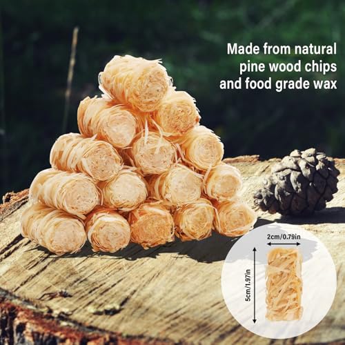 HGD Fire Starter(32pcs), Natural Charcoal Starters, Firestarters for Indoor Fireplace, BBQ, Campfire, Wood Stove, Chimney, Fire Pit, Grill, Smoker, Indoor Outdoor Use, Weather-Resistant - Image 2