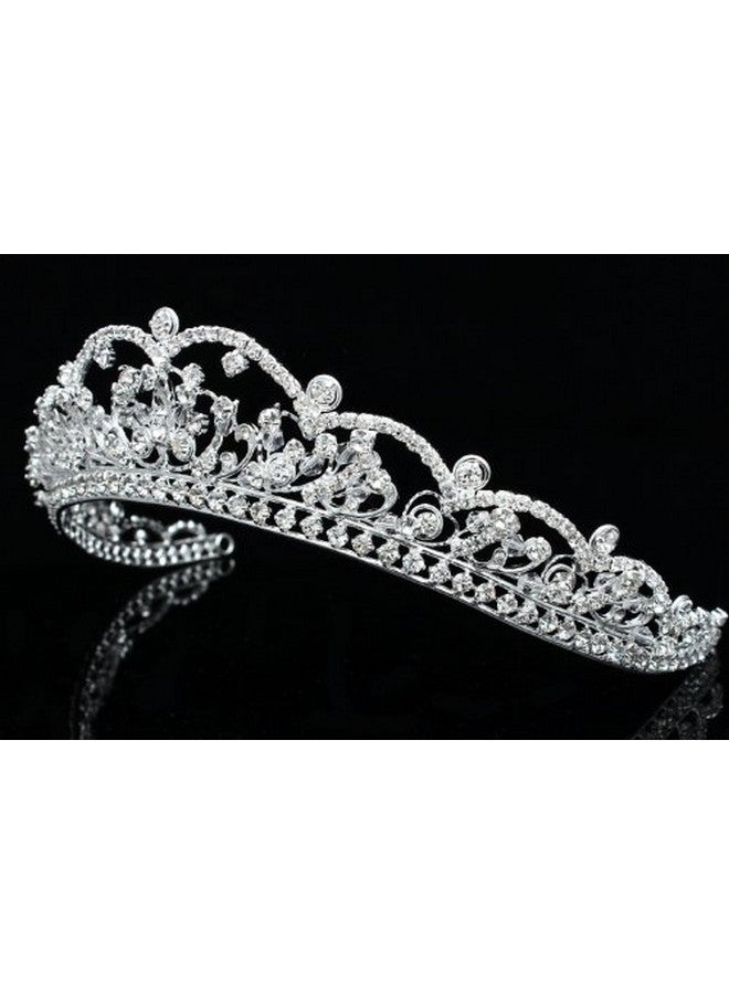 سامكي تاج الزفاف المصنوع من أحجار الراين والكريستال وإكسسوارات شعر العروس - Image 5
