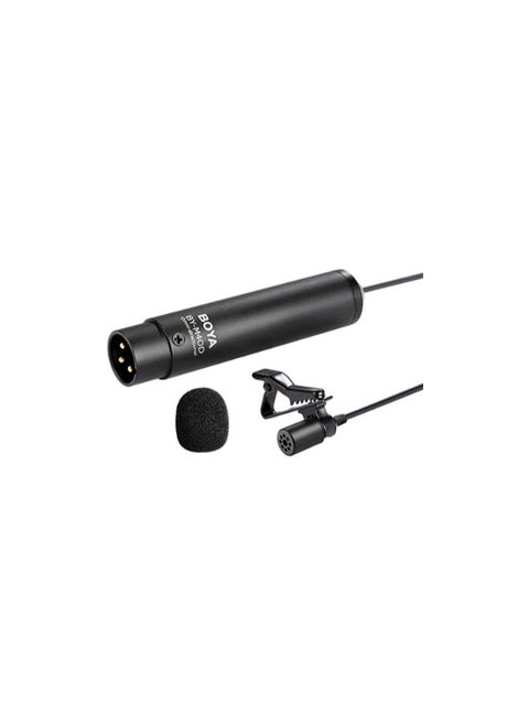 BY-M4OD Professional Omni-Directional Lavalier Microphone With XLR Plug - Black