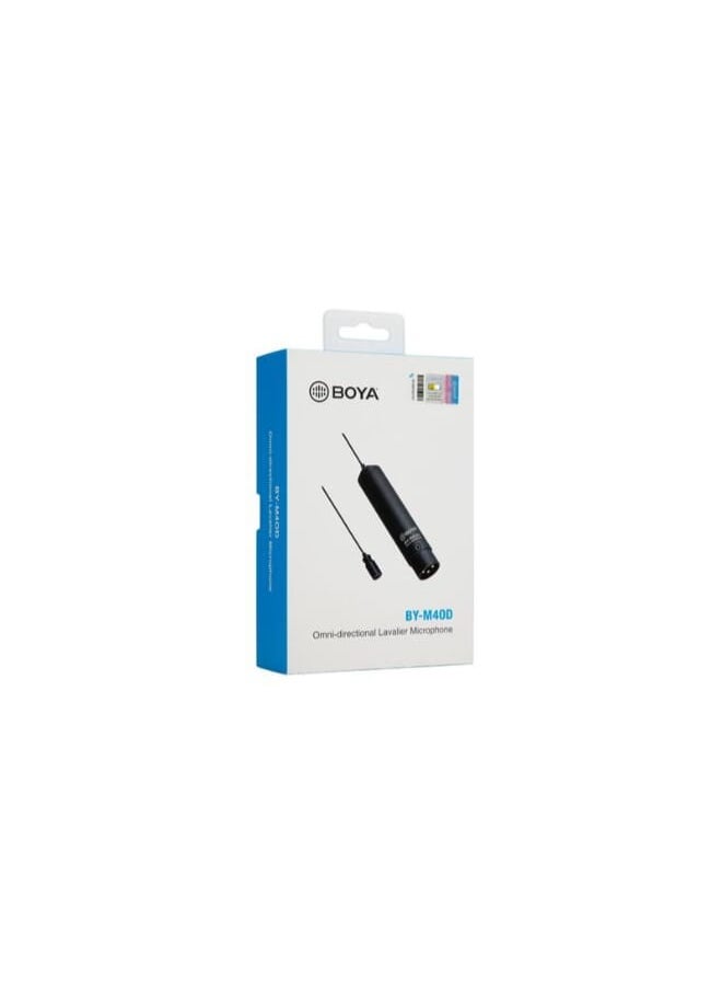 BY-M4OD Professional Omni-Directional Lavalier Microphone With XLR Plug - Black