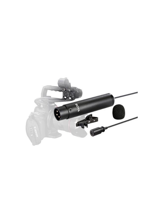 BOYA BY-M4OD Professional Omni-Directional Lavalier Microphone With XLR Plug - Black  - Image 3