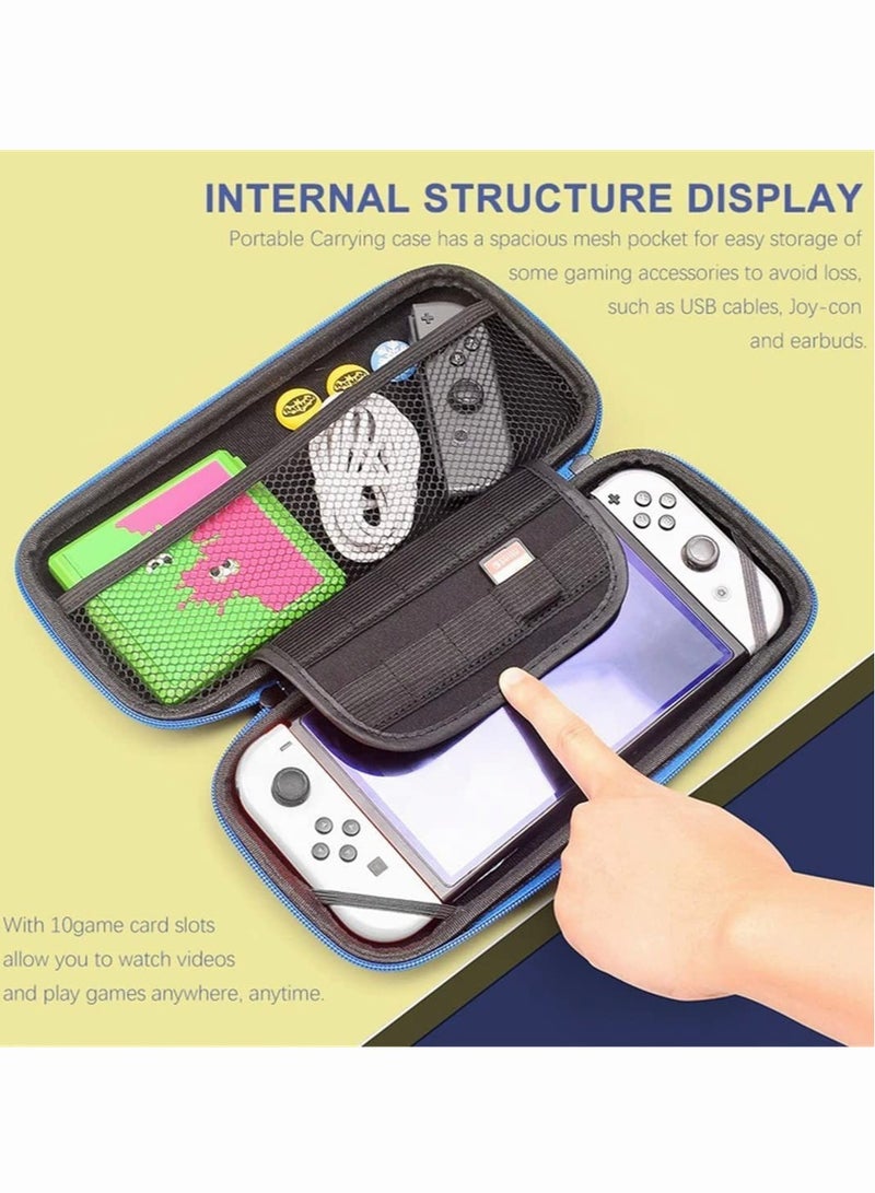 Zippered Storage Bag for Nintendo Switch, Protective Portable Switch Carry Case with 10 Game Card Slots, Portable Travel Carry Cover for Switch White  - Image 2