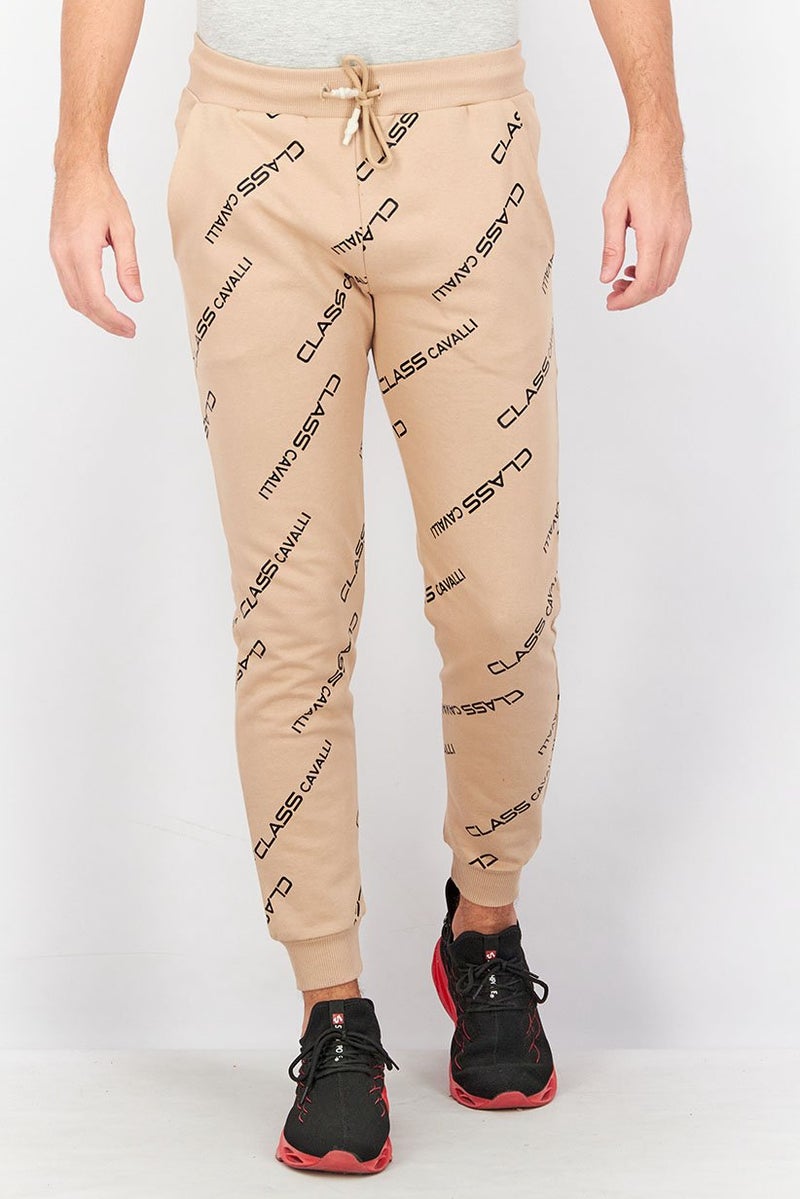Cavalli Class Men Regular Fit Allover Print Sweatpants, Multicolor - Image 1