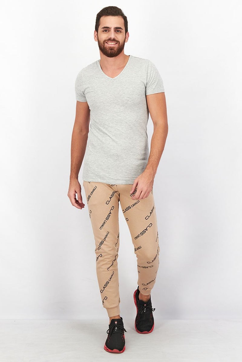 Cavalli Class Men Regular Fit Allover Print Sweatpants, Multicolor - Image 3