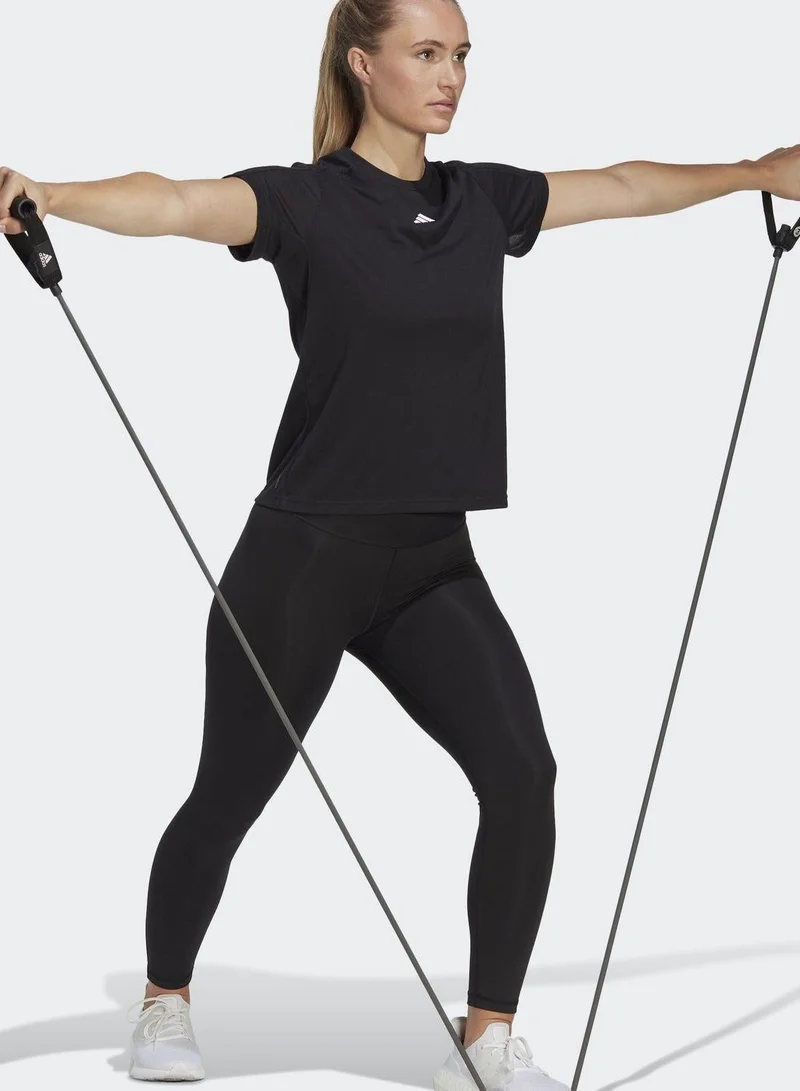 Adidas BLACK Aeroready Workout Essentials Crew Neck T-Shirt for Women | Best Price UAE