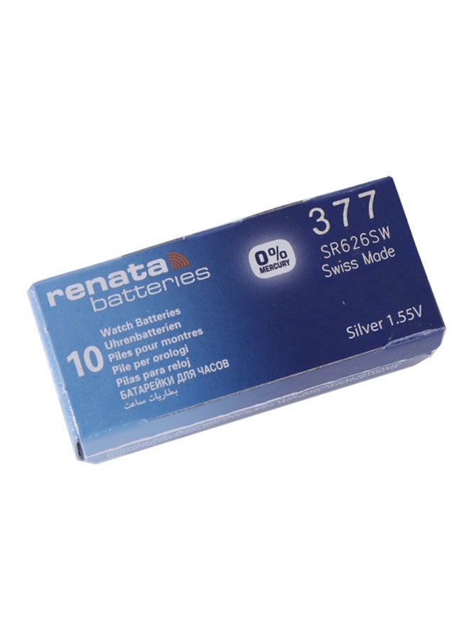 Renata High-Quality Watch Battery 377 (SR626SW) 1.55V – Silver Oxide – Single Piece Pack - Image 3