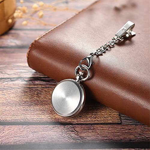 Avaner Nurse Watch Stainless Steel Clip on Hanging Lapel Fob Analog Quartz Watches with Pulsometer Scale and Luminous Hand - Image 5