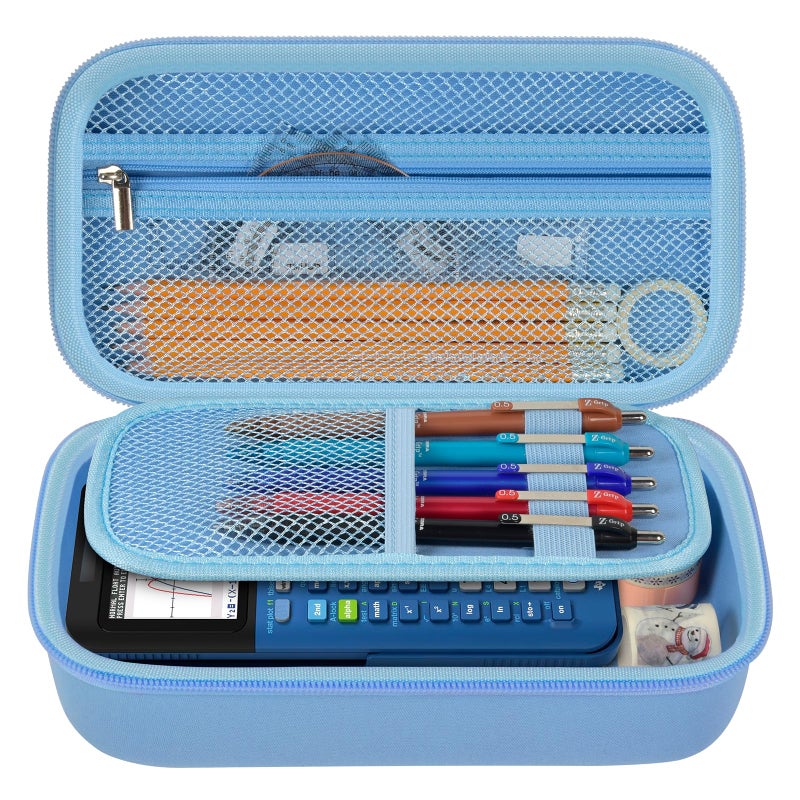 ANKHOH Pencil Case Pen Pouch Bag, Large Capacity Pencils Organizer Holder Office College Stationery Pen Marker Storage Supplies for adults, NOT INTENDED FOR USE BY CHILDREN 12 AND UNDER(Blue) - Image 1