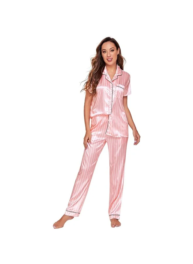 Caprisious Women's Silk Satin Pajama Set – Ultra Soft & Comfortable Nightwear