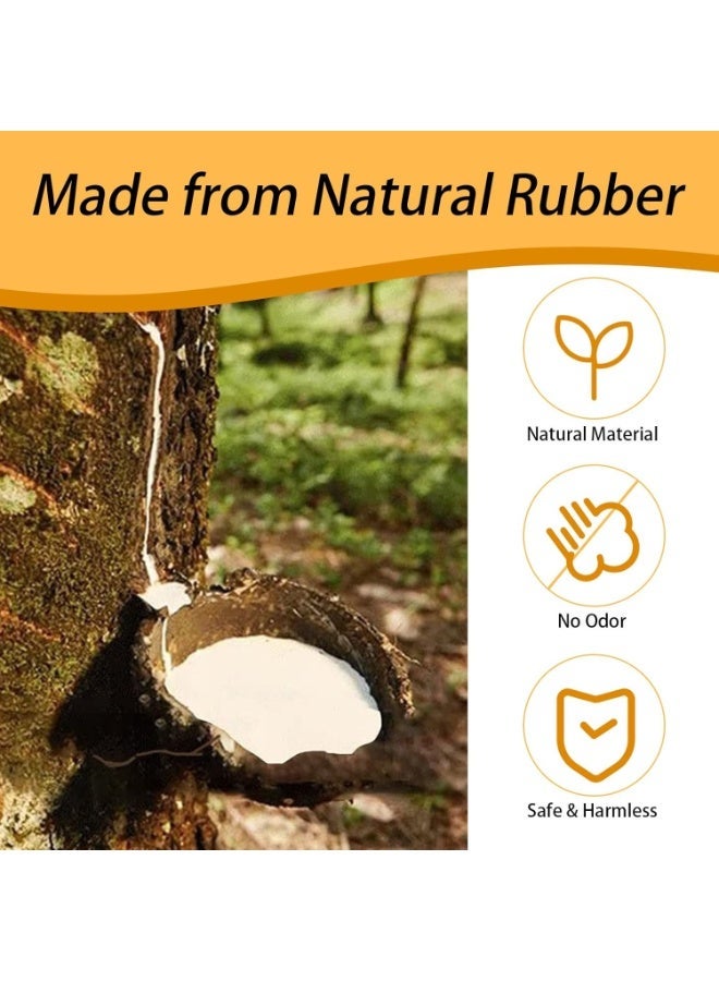 Rubber Bands, 100 Pieces Wide 60 x 3 mm Household Rubbers, Durable and Tear-Resistant, Reusable Office Household Rubbers, Dark Yellow - Image 5