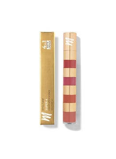 MyGlamm Super 4 Liquid Lipstick Stack - Nude Mood (Rose + Mauve + Brown + Pink) | Lipstick Combo Of 4 | Non Transfer, Smudge Proof 4 In 1 Velvet Matte Lipstick (4.8Ml)  - Image 1