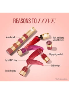 MyGlamm Super 4 Liquid Lipstick Stack - Nude Mood (Rose + Mauve + Brown + Pink) | Lipstick Combo Of 4 | Non Transfer, Smudge Proof 4 In 1 Velvet Matte Lipstick (4.8Ml)  - Image 2