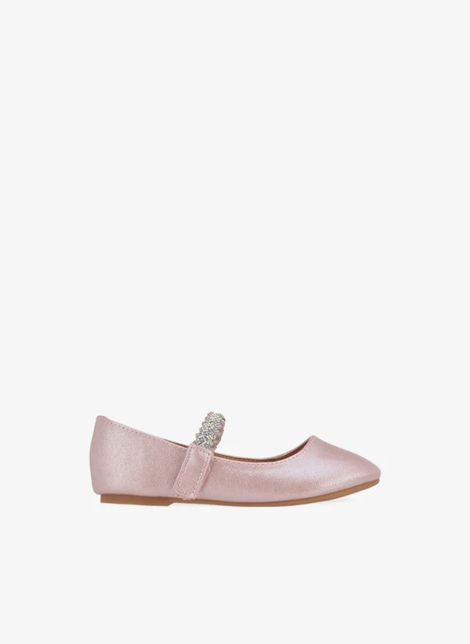 Flora Bella Girls Embellished Hook & Loop Mary Jane Shoes