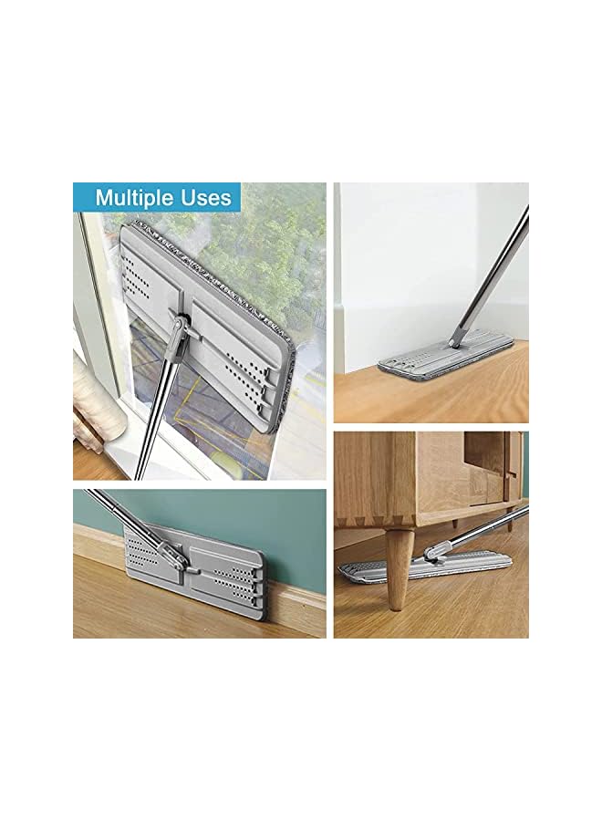 promass Mop and Bucket with Wringer Set, Hands Free Flat Floor Mop and Bucket, 6 Washable Microfiber Pads Included, Wet and Dry Use, Home Floor Cleaning System for All Floor Types and Windows - Image 5