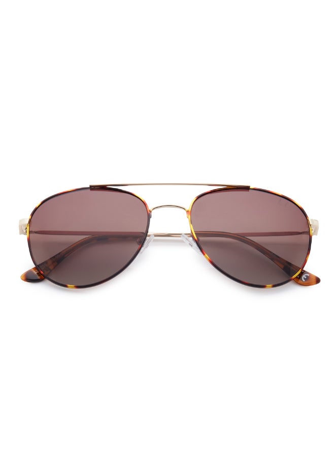Lee Cooper Unisex Polarized Sunglasses Gold Frame Gradient Brown Mirror Lens 56mm  - LC1205C02 - Image 5