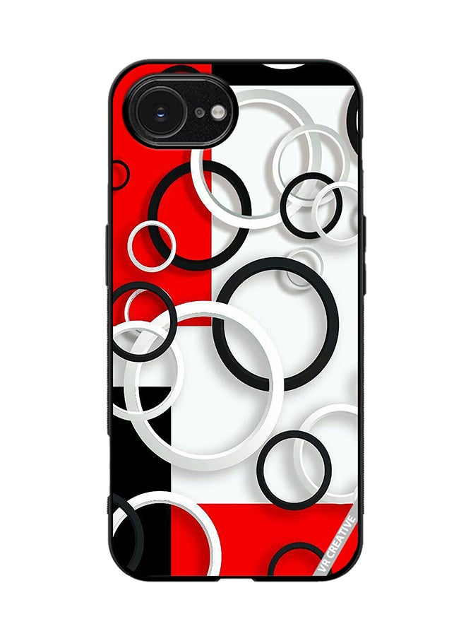 VR CREATIVE Protective Case Cover For Apple iPhone 16e Colorful Circle Design Multicolour