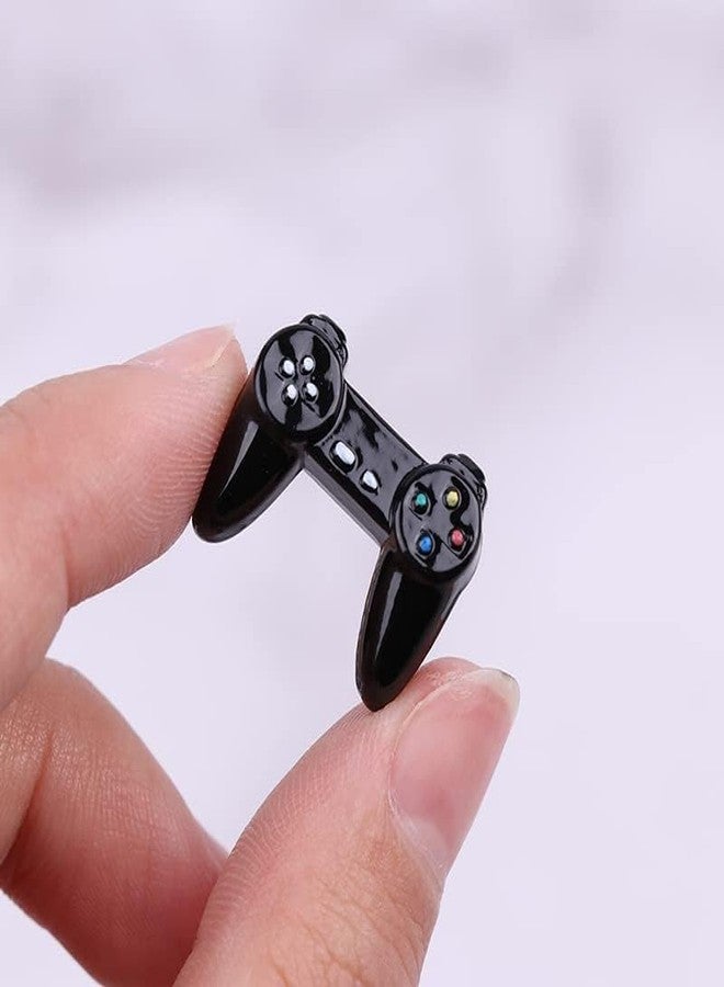 Qintreesify Black Dollhouse Model Gamepad Model Gamepad Dollhouse Wireless Game Controller Decoration 1:12 Decor Accessories - Image 1