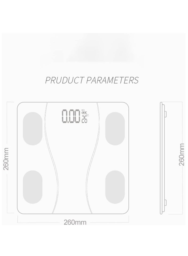 TIGER Smart Digital Body Scale with Smartphone App – Bluetooth Body Fat Scale, Weight & BMI Measurement, Sync with iOS & Android for Health Tracking, Accurate Weight Monitoring, Suitable for Family Use - Image 4