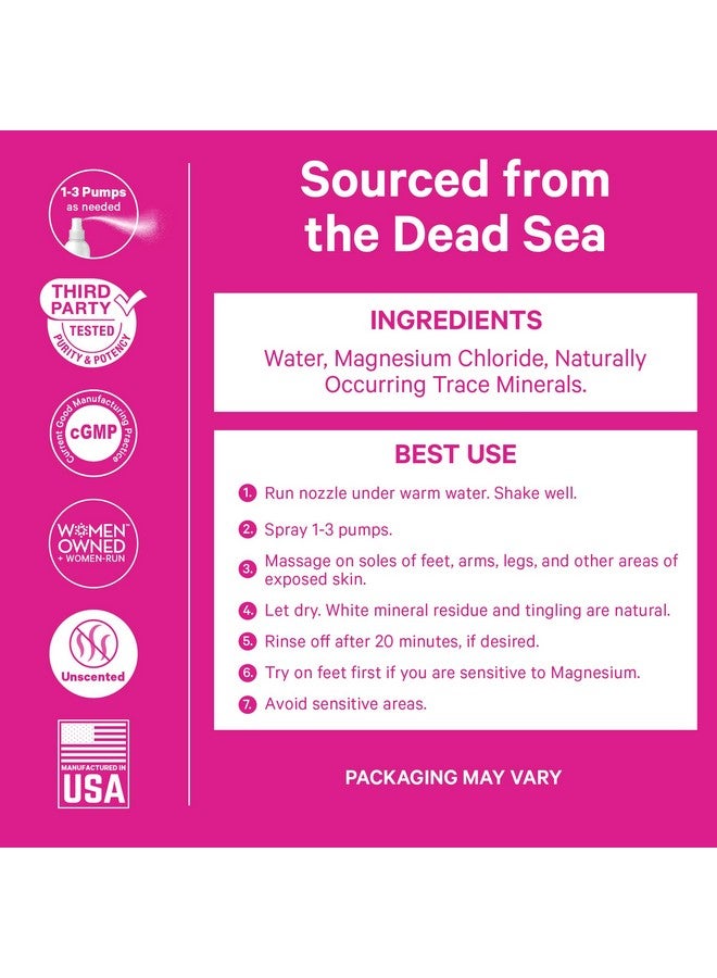 Pink Stork Pink Stork Magnesium Spray Mist - for Calm, Stress, and Sleep, Seasickness Support, Pregnancy Must Haves, 200 mg per 6 Sprays, Pure Magnesium Chloride Body Spray, 4 oz, Unscented - Image 4