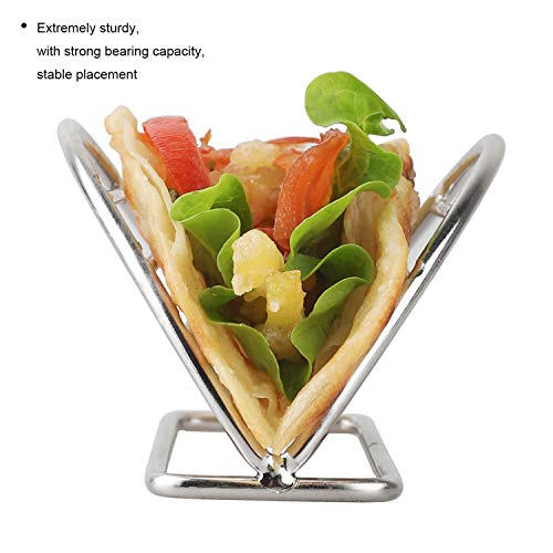 YellRin Taco Holder Stand Stainless Steel Taco Rack Tray Stand Up Holders Kitchen Set for Tortillas, Burritos, Parties & Restaurants (Taco Holders) - Image 3