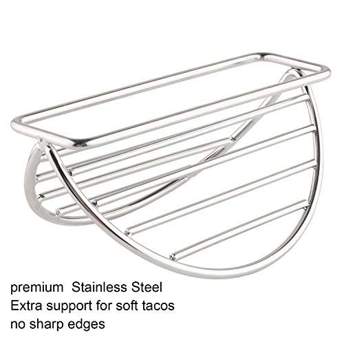 YellRin Taco Holder Stand Stainless Steel Taco Rack Tray Stand Up Holders Kitchen Set for Tortillas, Burritos, Parties & Restaurants (Taco Holders) - Image 4