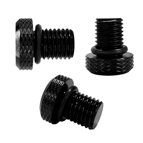YTFRL 3 PCS M10x125 Motorcycle Mirror Hole Plug AntiRust Aluminum Motor Rearview Mirror Hole Screws Universal Mirrors Blanking Cover Caps Suitable for Most Motorcycles ATVs Bikes - Image 1